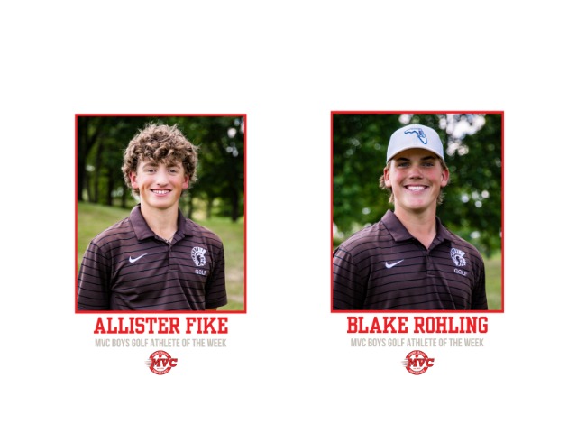 Allister Fike and Blake Rohling earn MVC Boys Golf Athlete of the Week honors