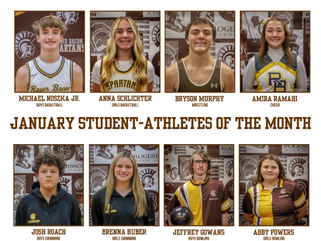 Congratulations to our January Student-Athletes of the Month!