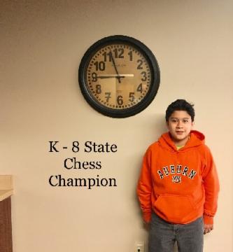  K - 8 State Chess Champion! 
