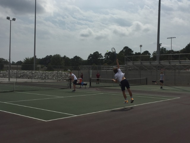 Cougar Tennis defeats 6A Springdale High 7-1 in first match of the season