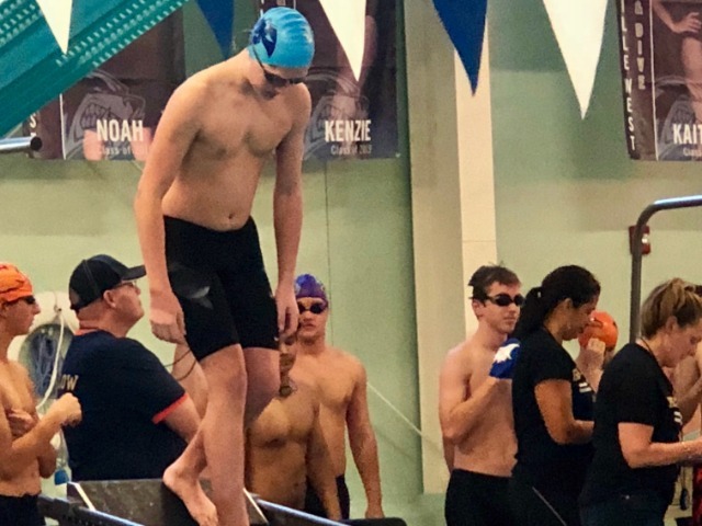 Lance swims a state qualifying time at Bentonville