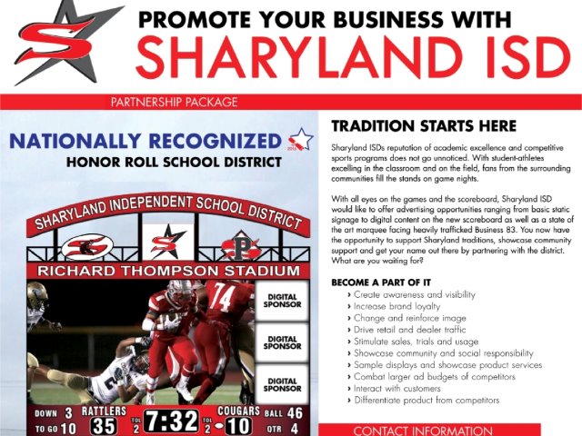 Sharyland ISD Scoreboard Partnership