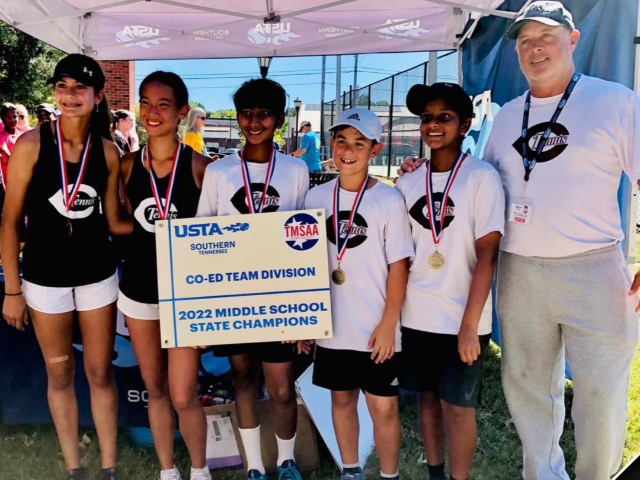Dragons Middle School Tennis Wins State Championships