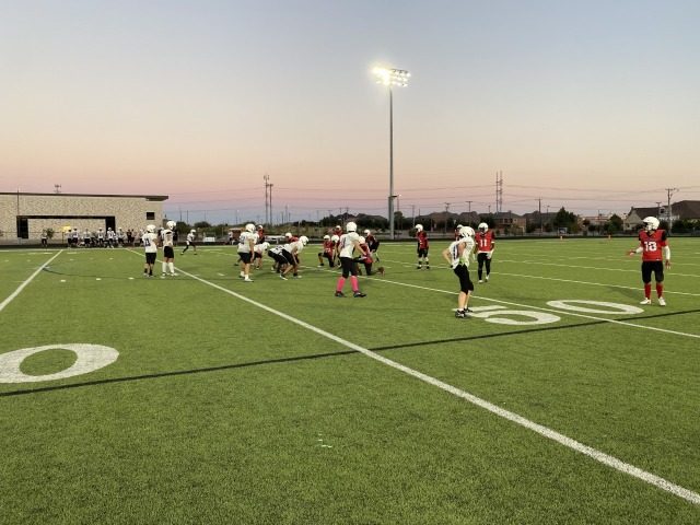 7th Grade Football Battles Against Vista Ridge