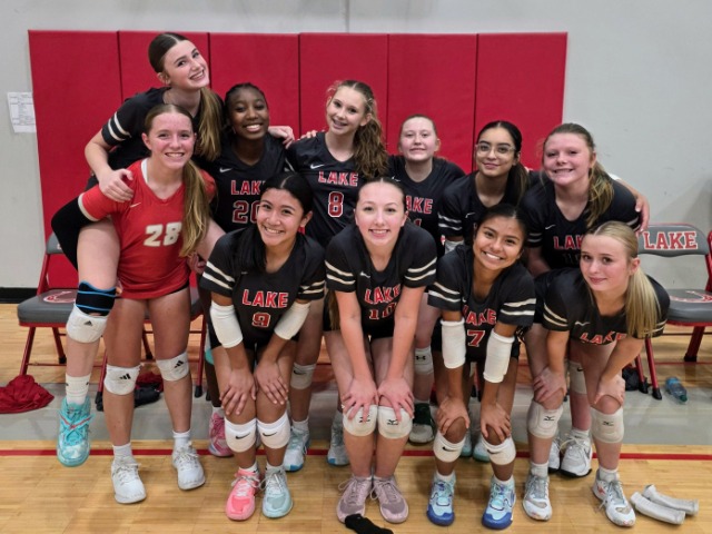 Lake Belton Freshman Red Volleyball Settle The Score against Cove