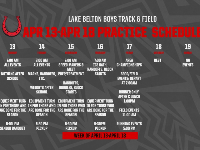 Lake Belton Powerlifting Schedule & Reminders