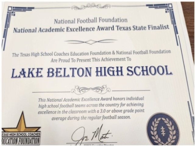 Bronco Football Recognized for Academic Excellence