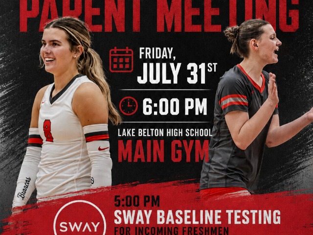 2026 Bronco Volleyball Pre Season Parent Meeting is July 31st