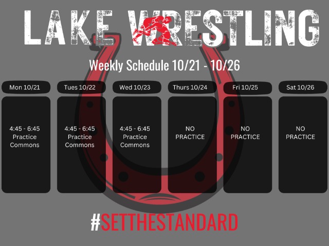 Weekly Schedule for 10/21 to 10/26