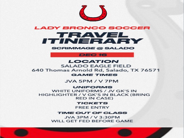 Weekly Schedule 12/16-12/20