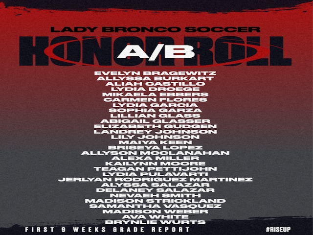 Girls Soccer A/B Honor Roll
