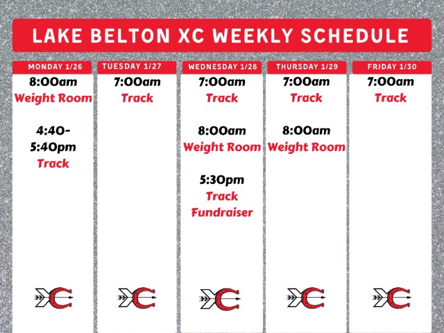 XC Weekly Schedule