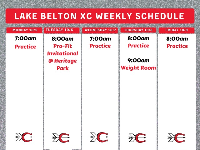XC Weekly Schedule