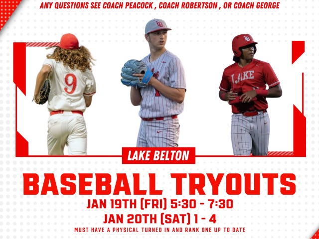 Lake Belton Baseball Tryout Information 
