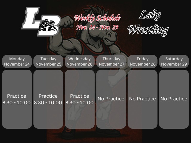 Wrestling Weekly Schedule 11/24 - 11/29
