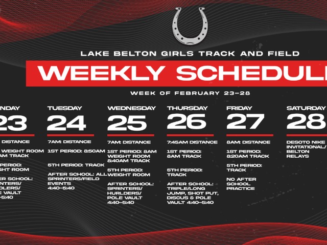 Girls Soccer Weekly Schedule 2/23-28