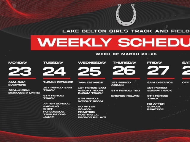 Girls Soccer Weekly Schedule 9/16-21