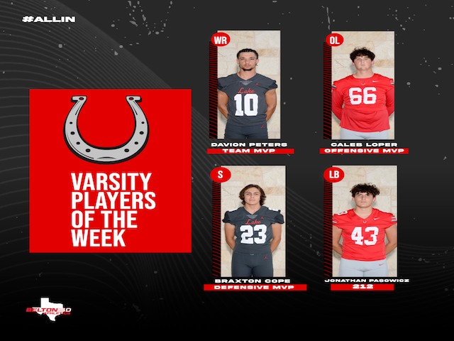 Varsity Players of the Week vs. Leander High School