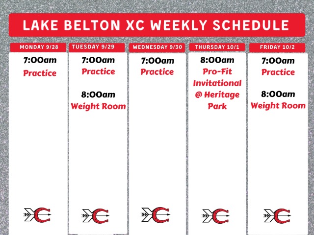 XC Weekly Schedule