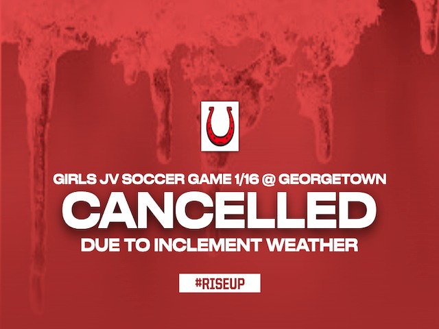 Girls JV Soccer Game 1/16 CANCELLED
