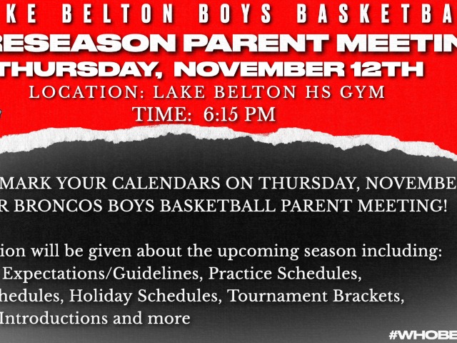 2026 Boys Basketball Parent Meeting-November 12th