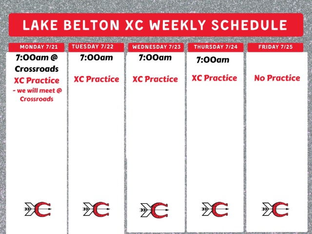 XC Weekly Schedule