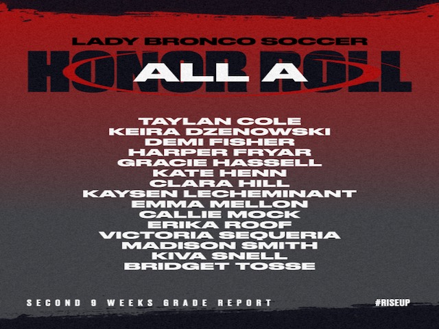 Girls Soccer A Honor Roll