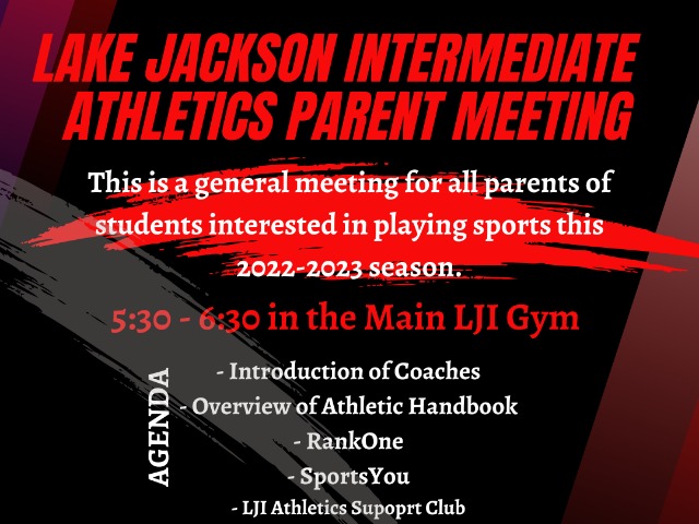 LJI General Athletics Parents Meeting
