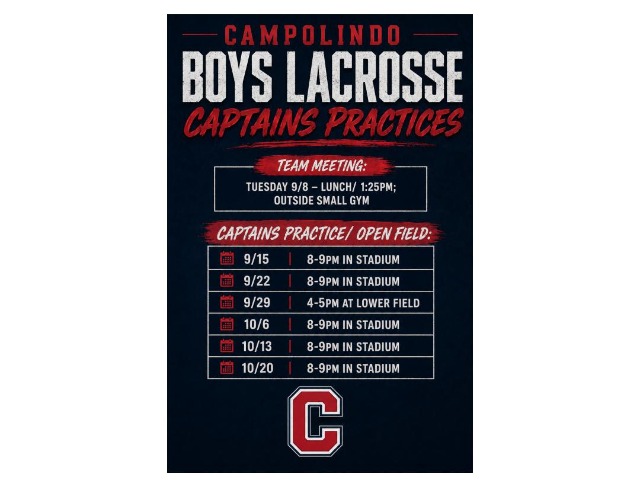 Captains Practice/ Open Field Info