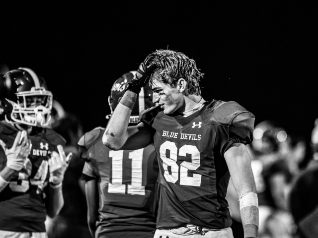 Cooper Ballard on the sidelines Friday night.
