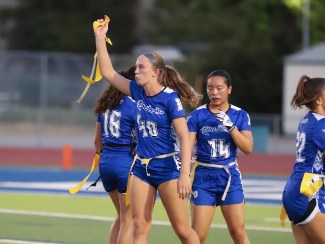 Soni Clayton Pulls a Flag for the Blue Devil Defense