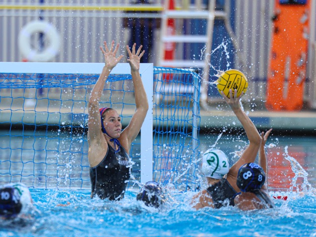 Hazel Beatty with one of her 11 saves.