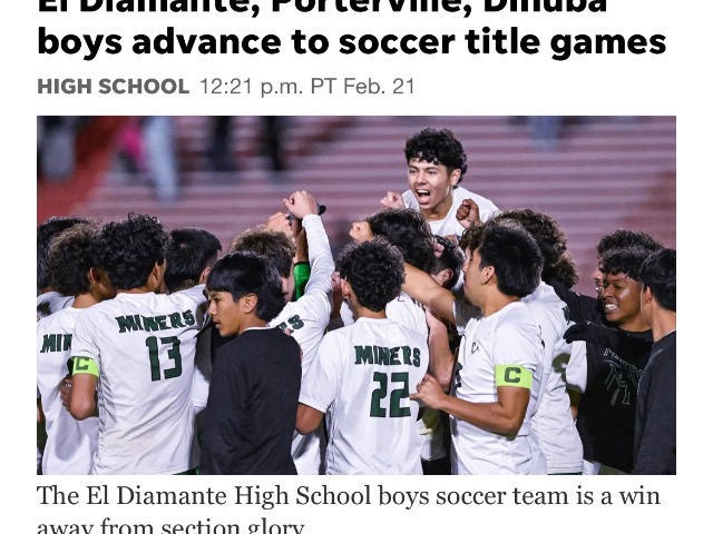 El Diamante, Porterville, Dinuba boys advance to soccer title games
