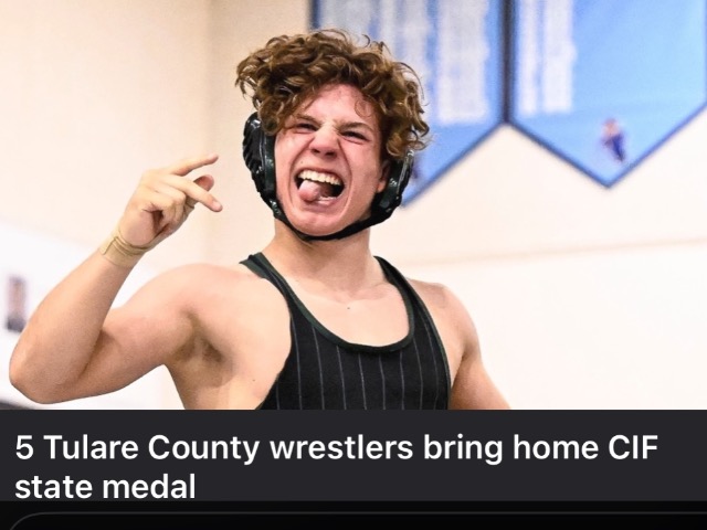 Image for 5 Tulare County Wrestlers bring home CIF state medal