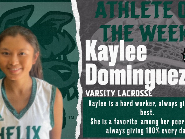 Kaylee Dominguez Named Athlete of the Week