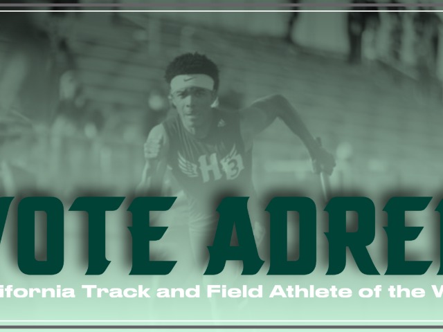 Adren Parker Nominated for California Track and Field Athlete of the Week