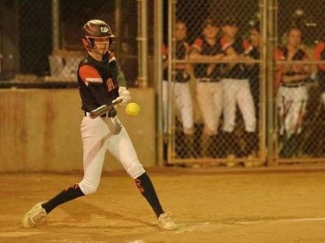 Danica DeSantis hits home run