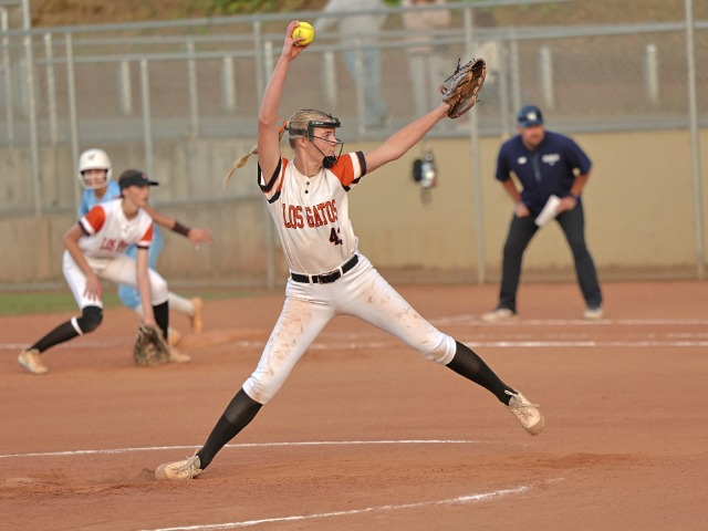 Ava Norquist delivers a pitch in 2-0 complete-game win over Branham