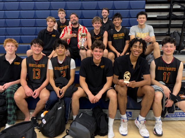 Northgate Varsity Boys Volleyball team after another tournament Championship