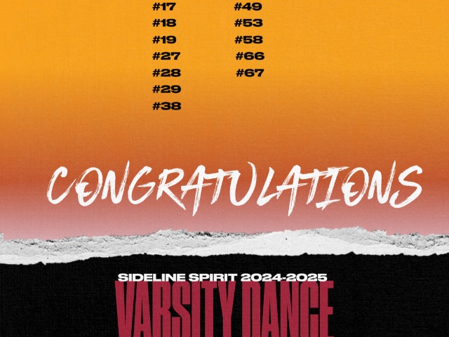 Congratulations and welcome to the 24-25 Varsity Dance team!