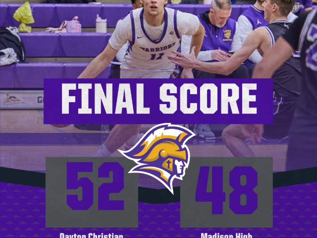 Dayton Christian Rallies Late to Edge Madison 52-48, Secures First SWBL Buckeye Victory