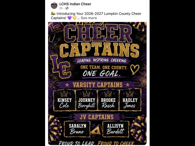 2026-27 Lumpkin County Cheer Captains