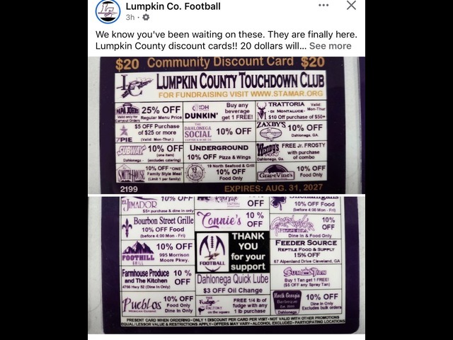 Football Discount Cards are Finally Here!!