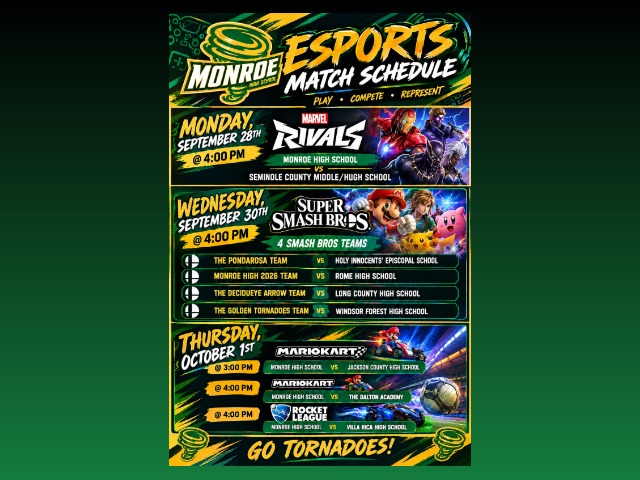 E-Sports Schedule Released