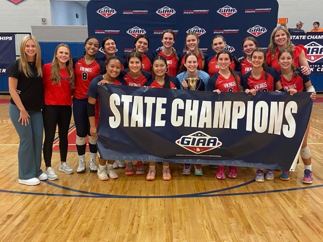 Pacelli Volleyball Sweeps Brookstone to Win State Championship