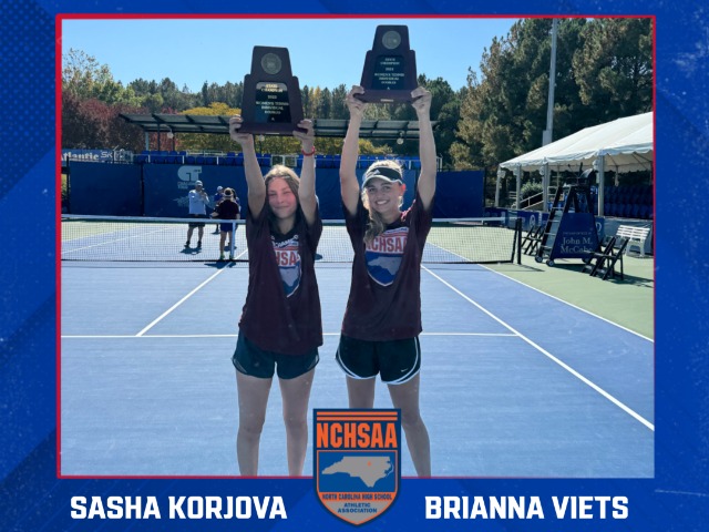 Viets and Korjova win NCHSAA 1A Doubles Championship!