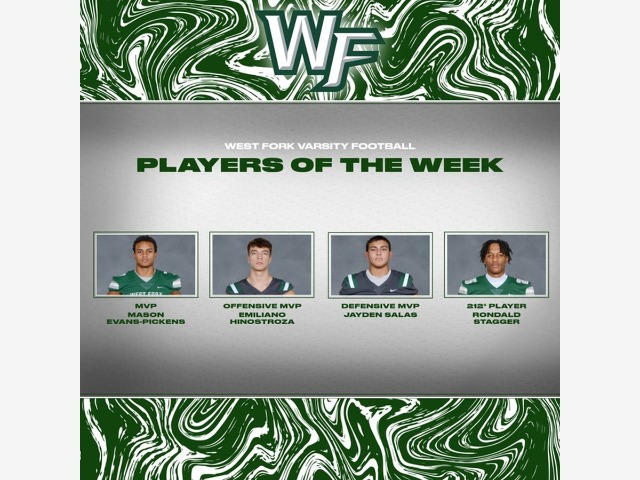 West Fork Varsity Players of the Week vs Elsik
