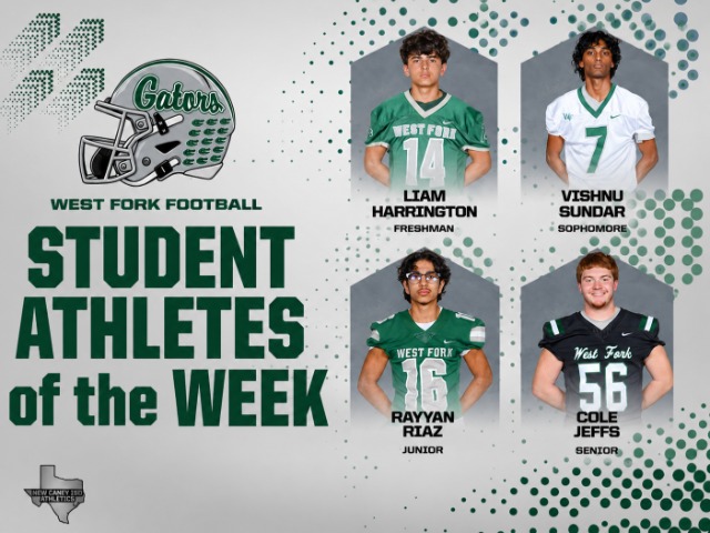 West Fork Football Student Athletes of the Week