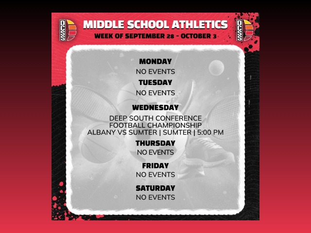 Middle School Athletics This Week