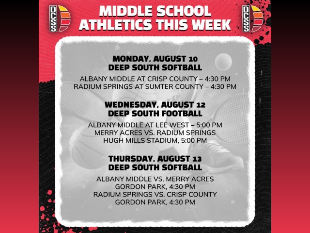 Middle School Athletics This Week
